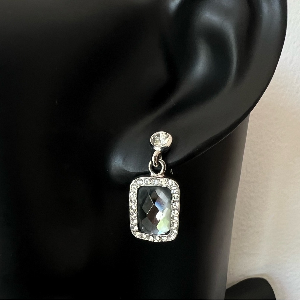 Black crystal earrings